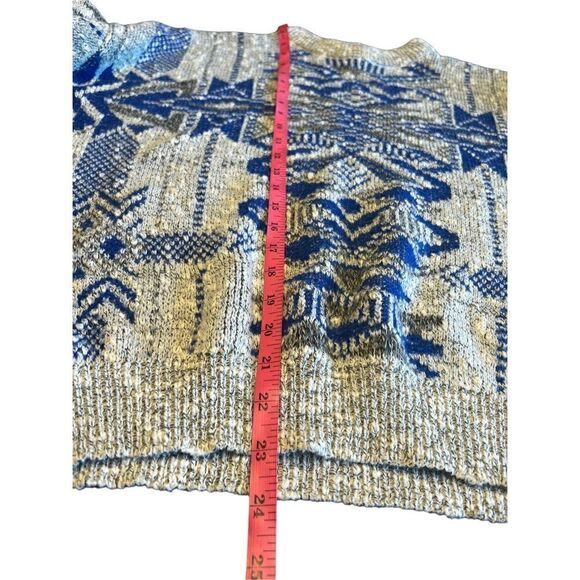 Vintage 80’s Mcgregor medium grandpa blue gray Nordic Scandinavian sweater - Picture 5 of 6